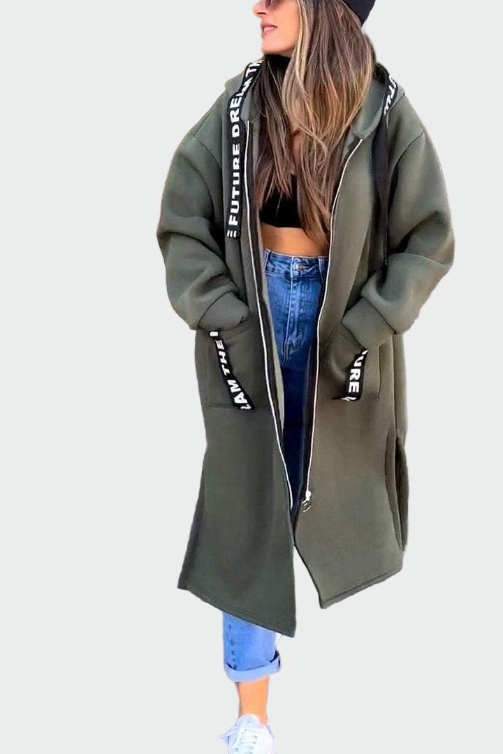 Karina - Dlouhý kabát s kapucí