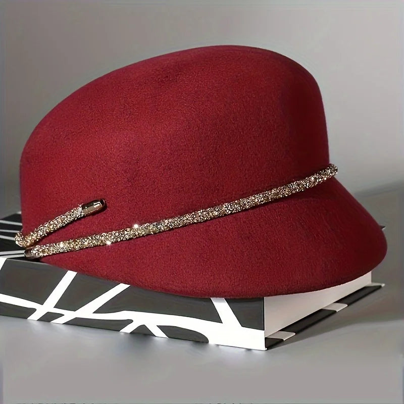 Celestine Crystal Wool Cloche