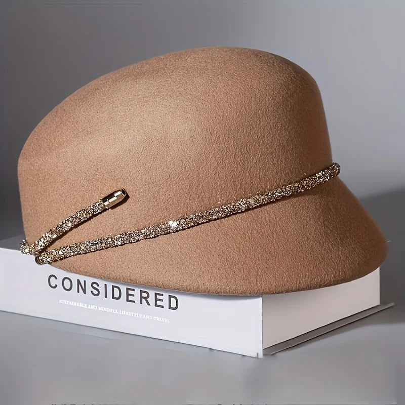Celestine Crystal Wool Cloche