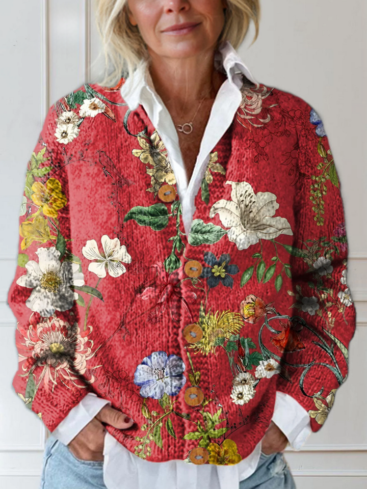 Ashley| Vintage Floral Cardigan Sweater