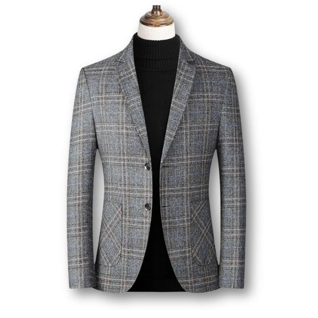 Domenico | Elegantní Blazer v Skotském Tkaní