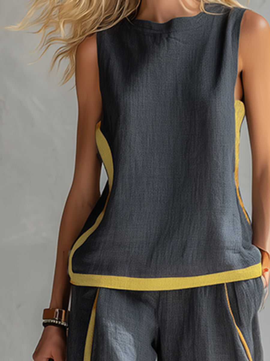 Leila™ Luxe Linen Two-Piece Set – Breathable Fit & Effortless Elegance