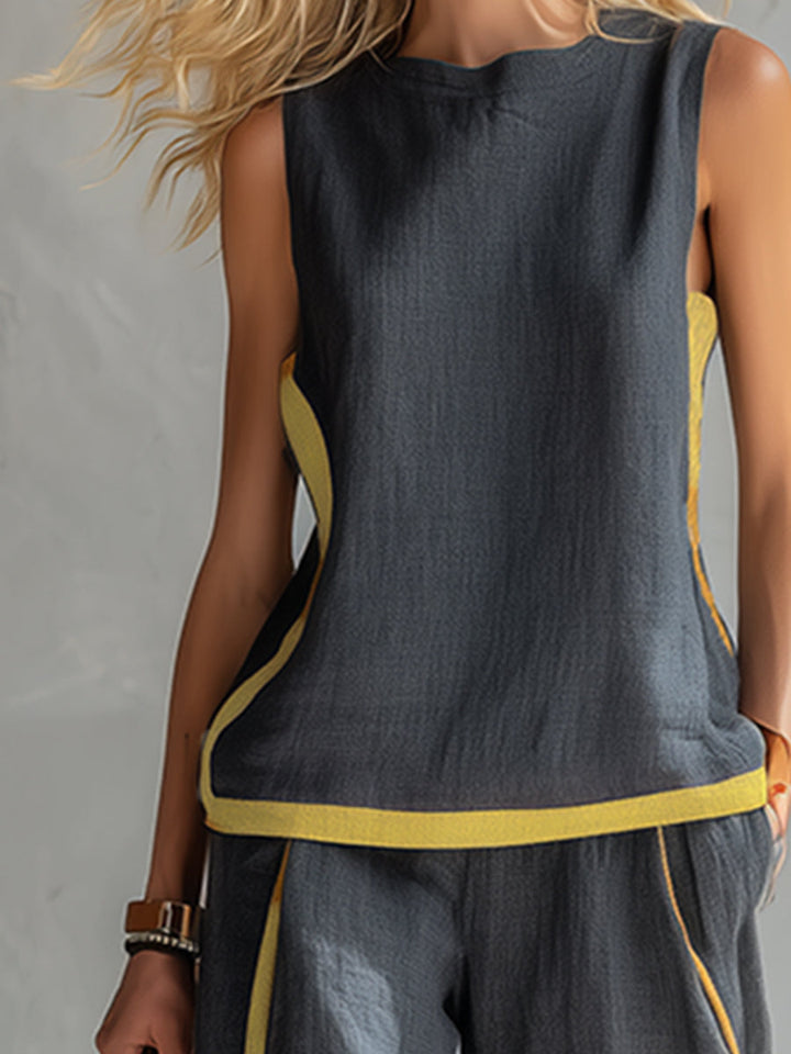 Leila™ Luxe Linen Two-Piece Set – Breathable Fit & Effortless Elegance
