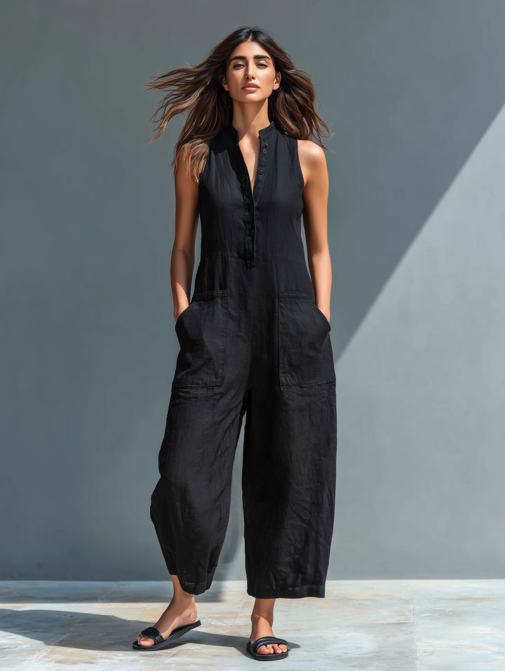 NICKY | Elegantní bezrukávový overal