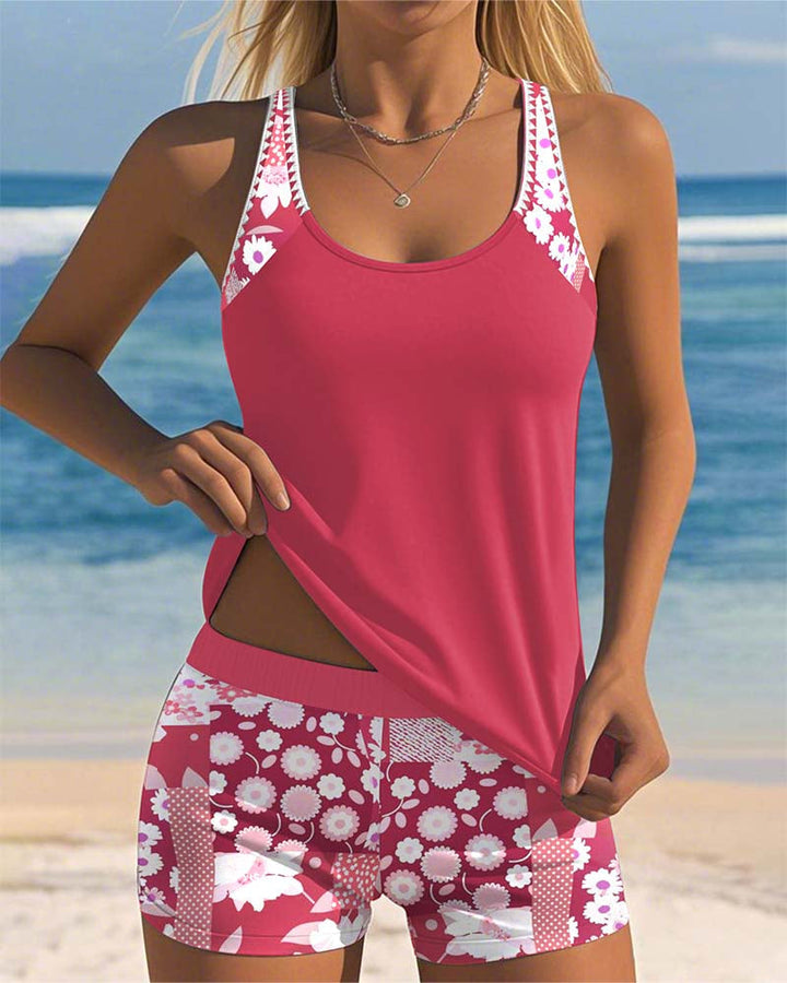 Anna | Tummy Control Supportive Swim Set with Boxer Bottoms