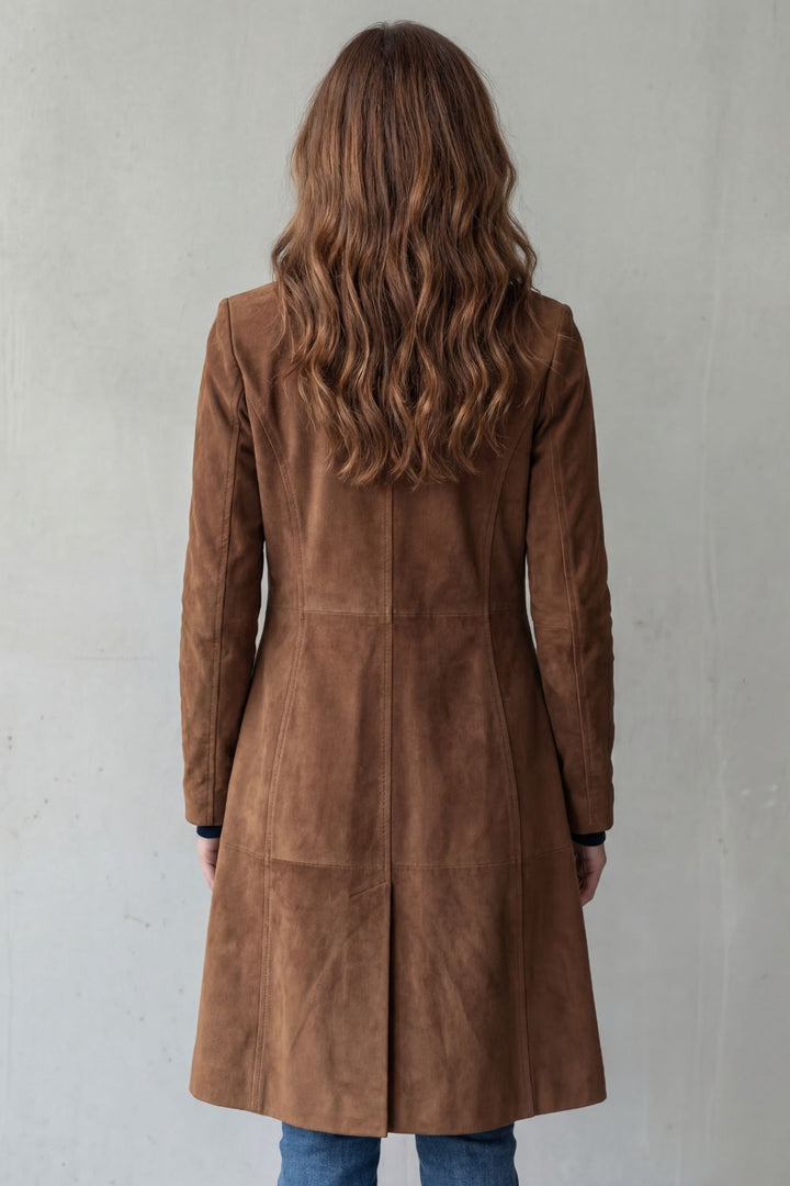 Elena – Dlouhý velurový kabát