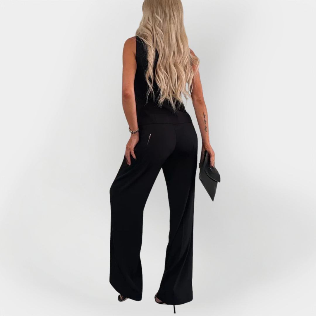 Elegantní Set Kalhot s Topem bez Rukávů