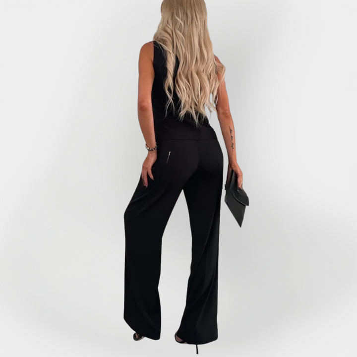 Elegantní Set Kalhot s Topem bez Rukávů