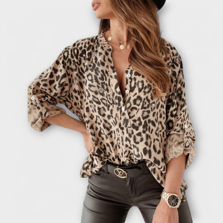 Biserka - Moderní leopardí blůza