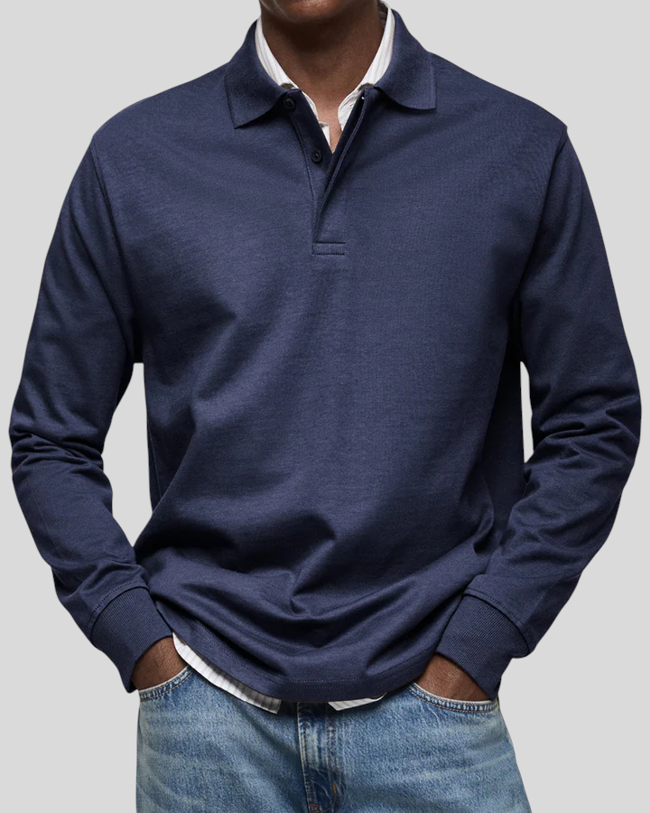 Marconelli - Luxusní Polo S Dlouhými Rukávy