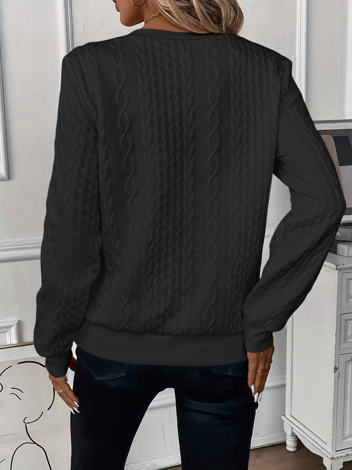 Claire | Women zip-up cable knit sweater