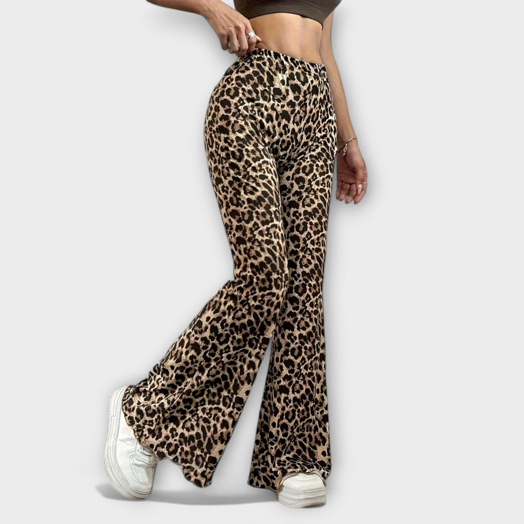 Camila - Kalhoty s leopardím vzorem