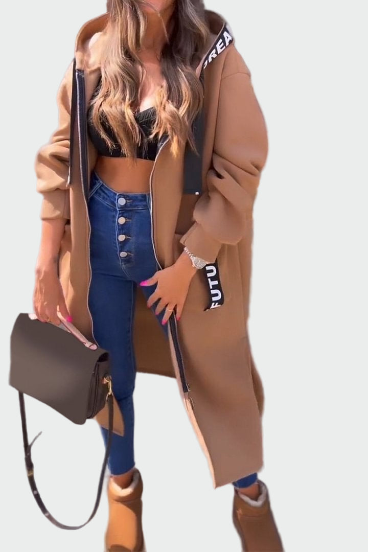 Karina - Dlouhý kabát s kapucí