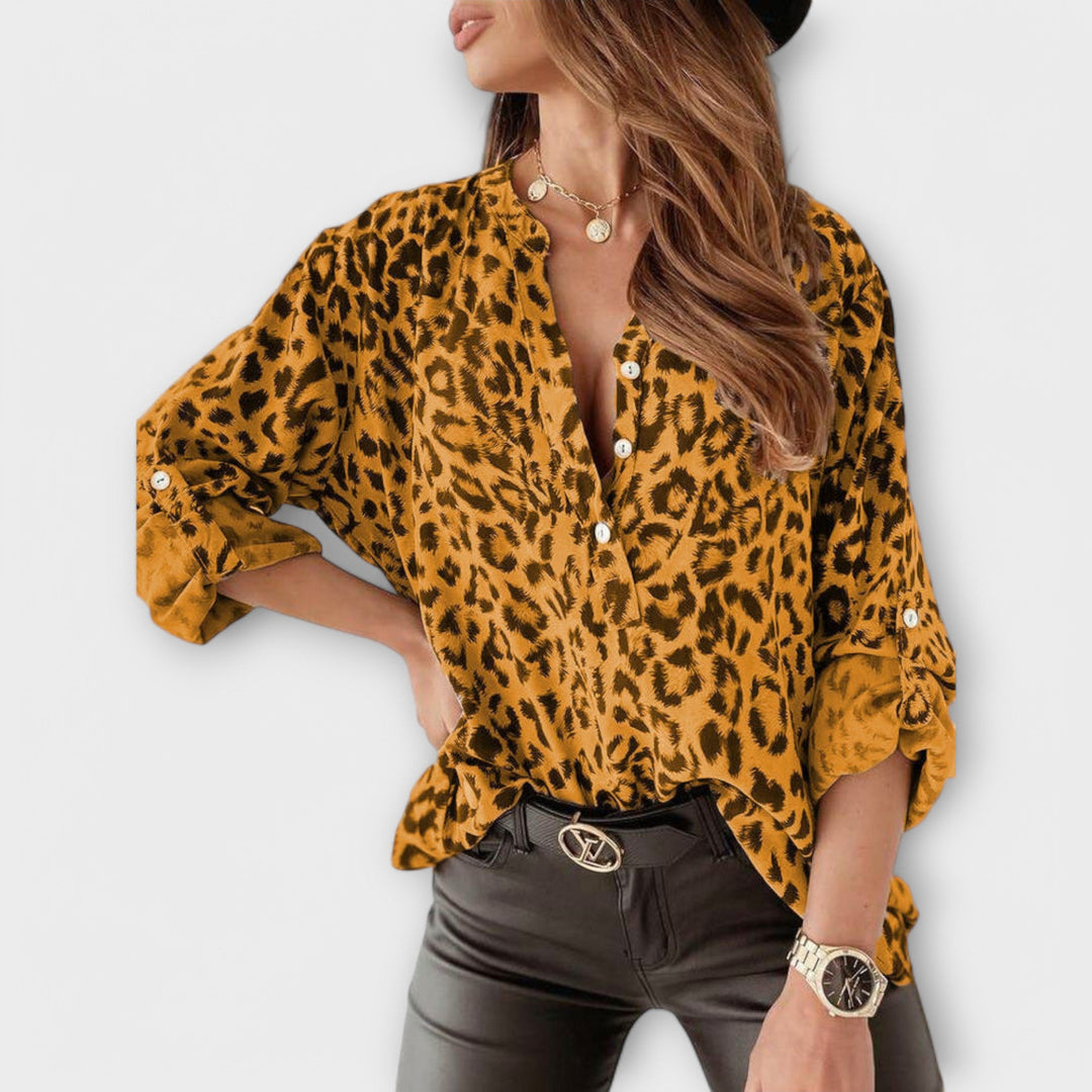 Biserka - Moderní leopardí blůza