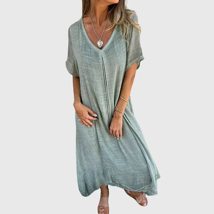 Fiona™ – Elegant Lightweight V-Neck Dress