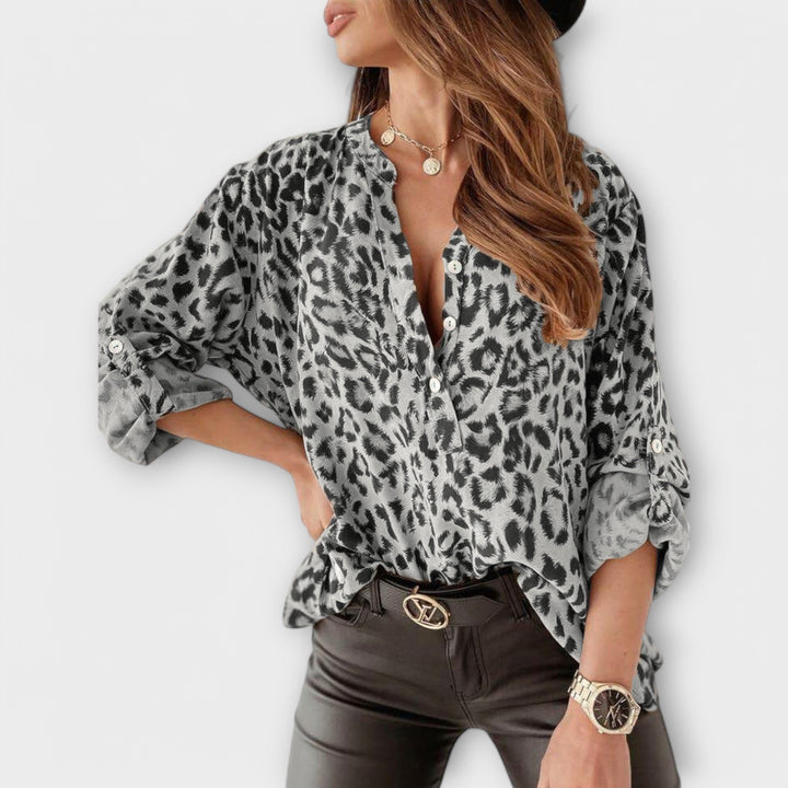 Biserka - Moderní leopardí blůza
