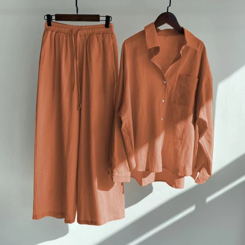 Yvonne | 2-delige set - Blouse & wijde broek