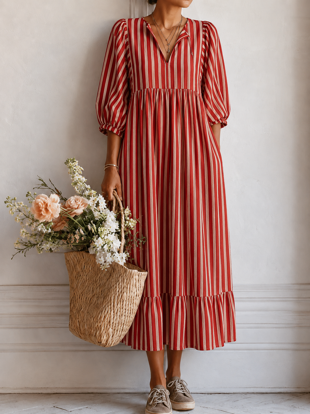 Isabella™ – Bohemian Stripe Dress