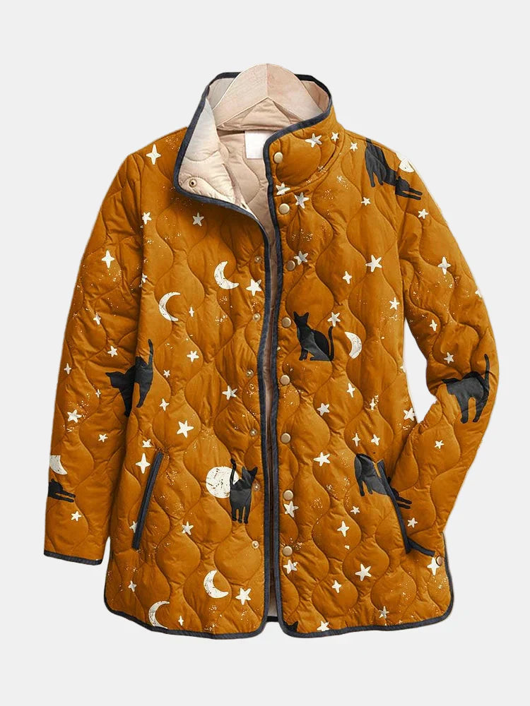 Sawyer Moon Starry Cat Quilted Jacket