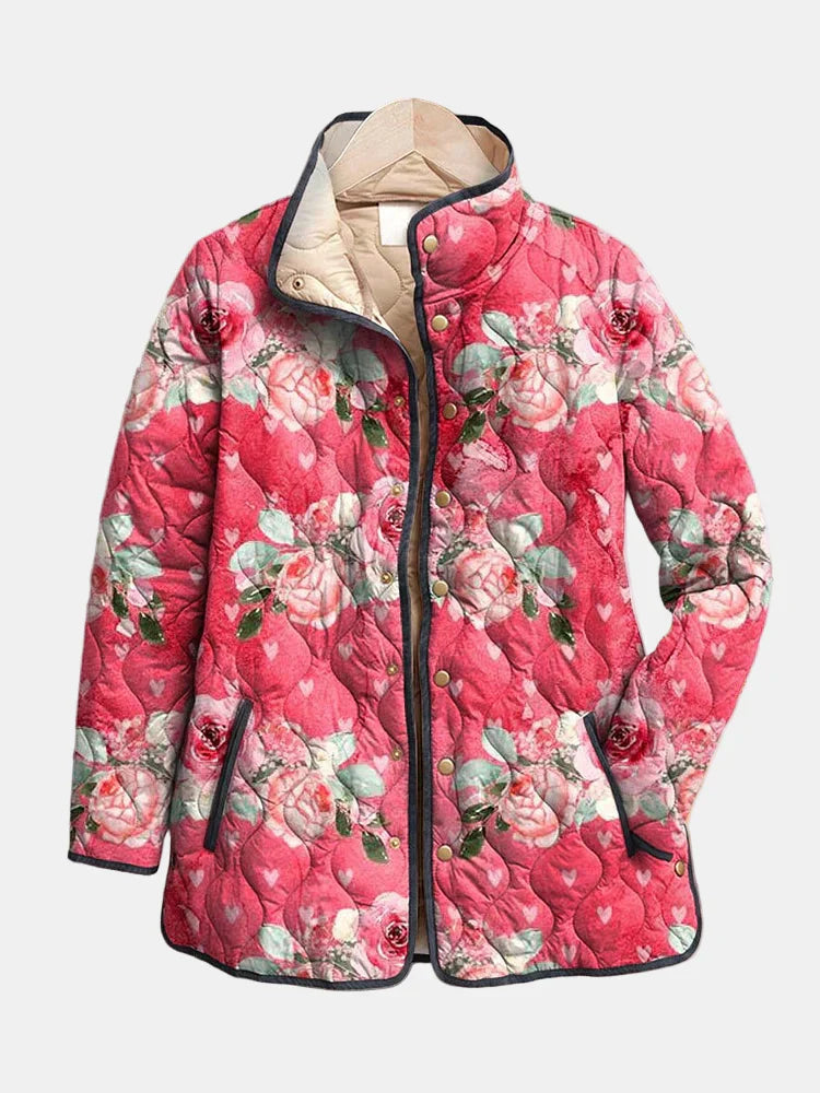 Beverly Floral & Hearts Quilted Jacket