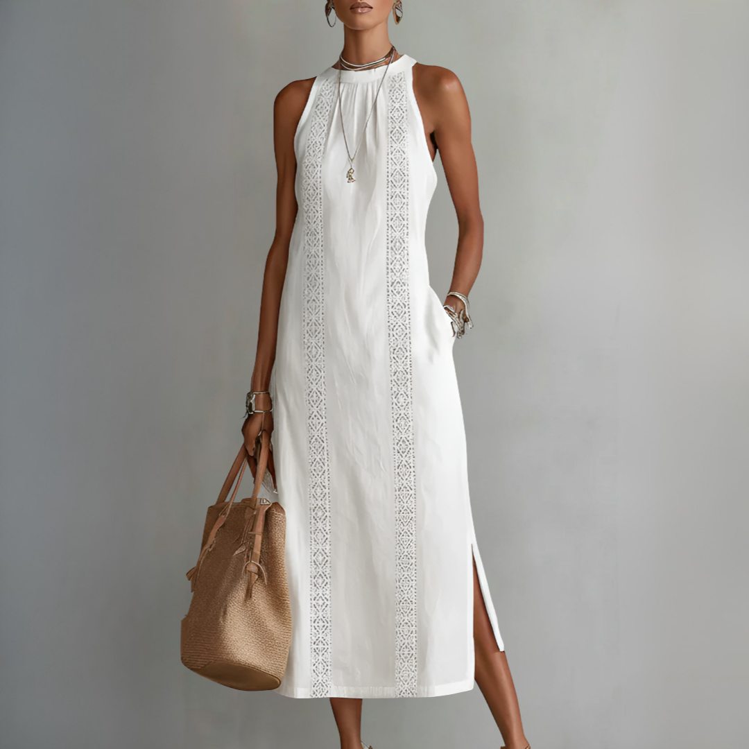 Jimena™ Elegant Cut-Out Maxi Dress – Snatched Waist & Sculpted Fit