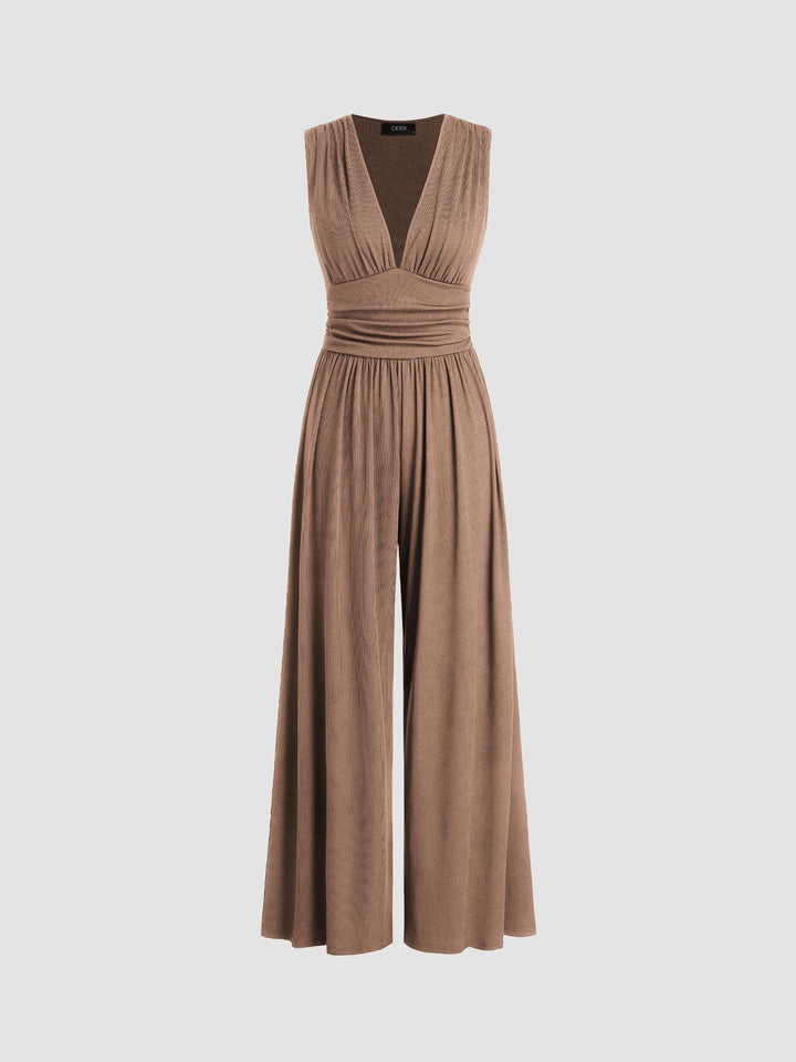 Sandra | Sleeveless Wide-Leg Jumpsuit