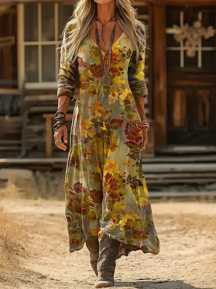 Parker | Long Sleeve Vintage Casual Dress