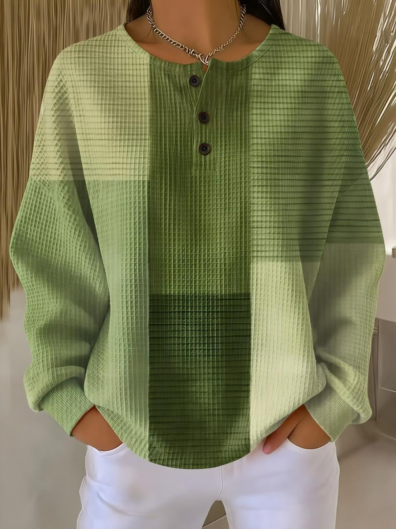 Hazel | Cozy Waffle Knit Henley