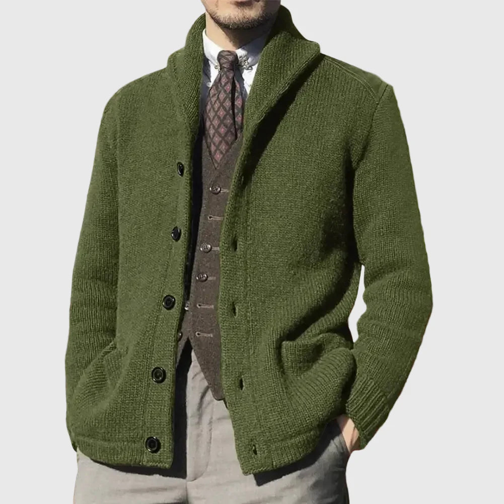Ethan | Cable Knit Cardigan Cozy