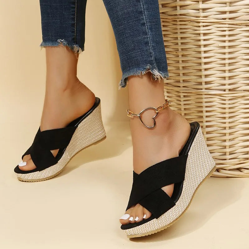 Chic Cross-Strap Sandals