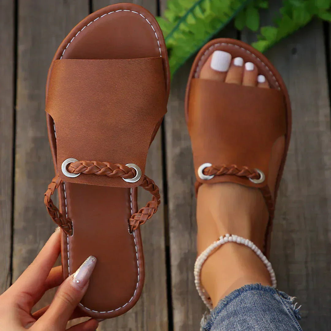 Braided Slip-On Sandals
