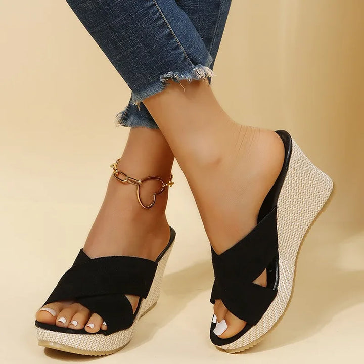 Chic Cross-Strap Sandals