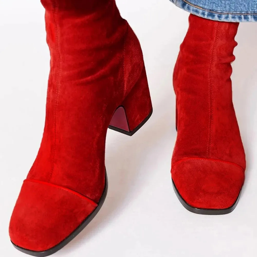 Jet | Square toe heeled boots