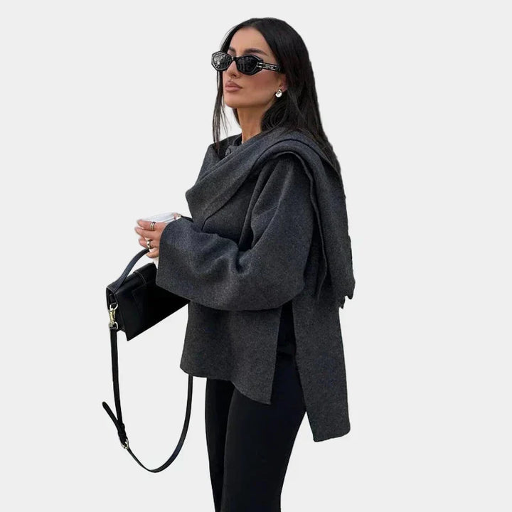 Elena - Elegantní huňatý kabát
