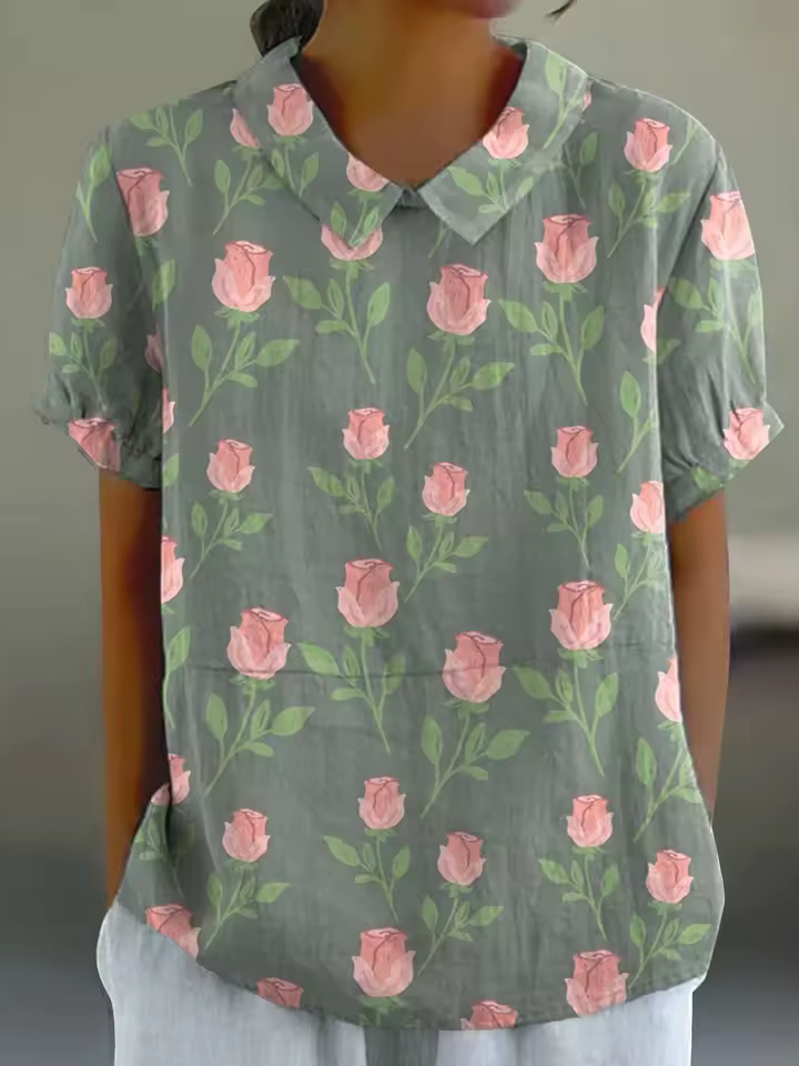 Jade | Sage Green Floral Shirt