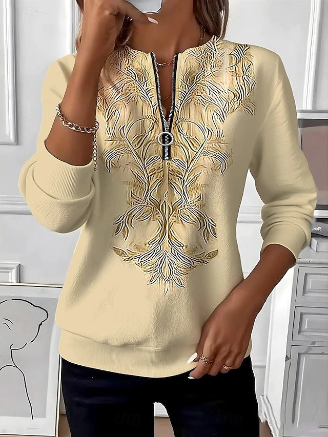 Sarah | Refined Zip-Neck Sweater