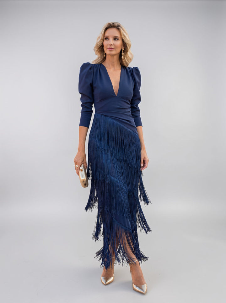 Laura | Elegant Fringe Dress
