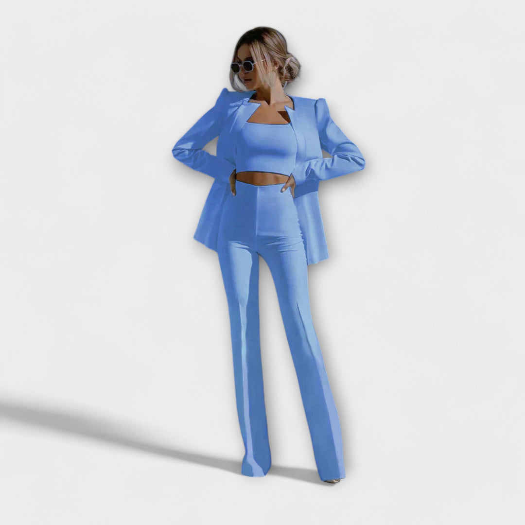 Jasmila – Elegantní set ze 3 dílů (Blazer, Top, Kalhoty)