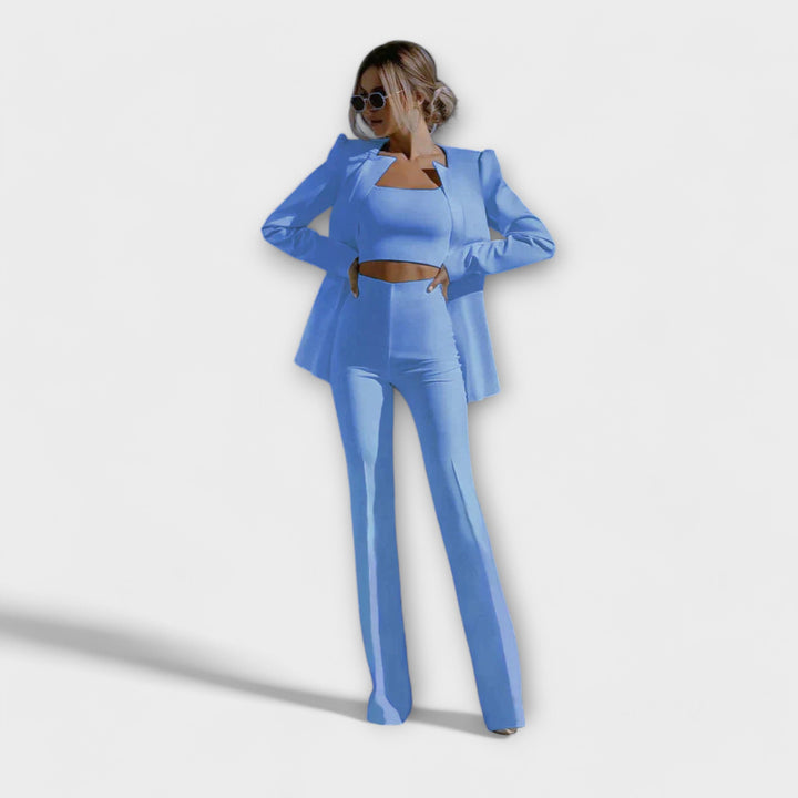 Jasmila – Elegantní set ze 3 dílů (Blazer, Top, Kalhoty)