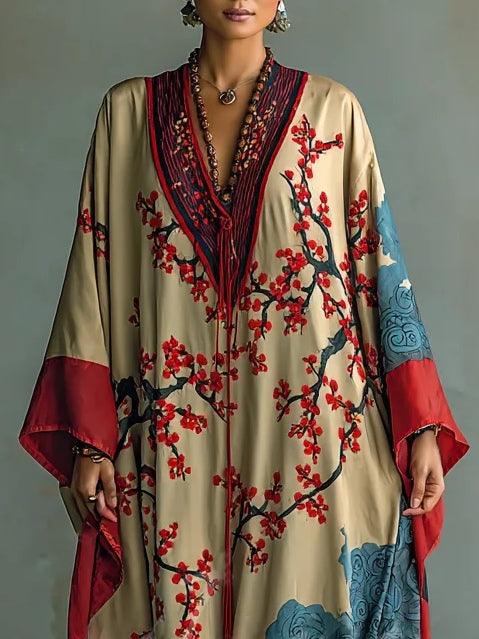 Skylar™ | Elegant Batwing Print Dress