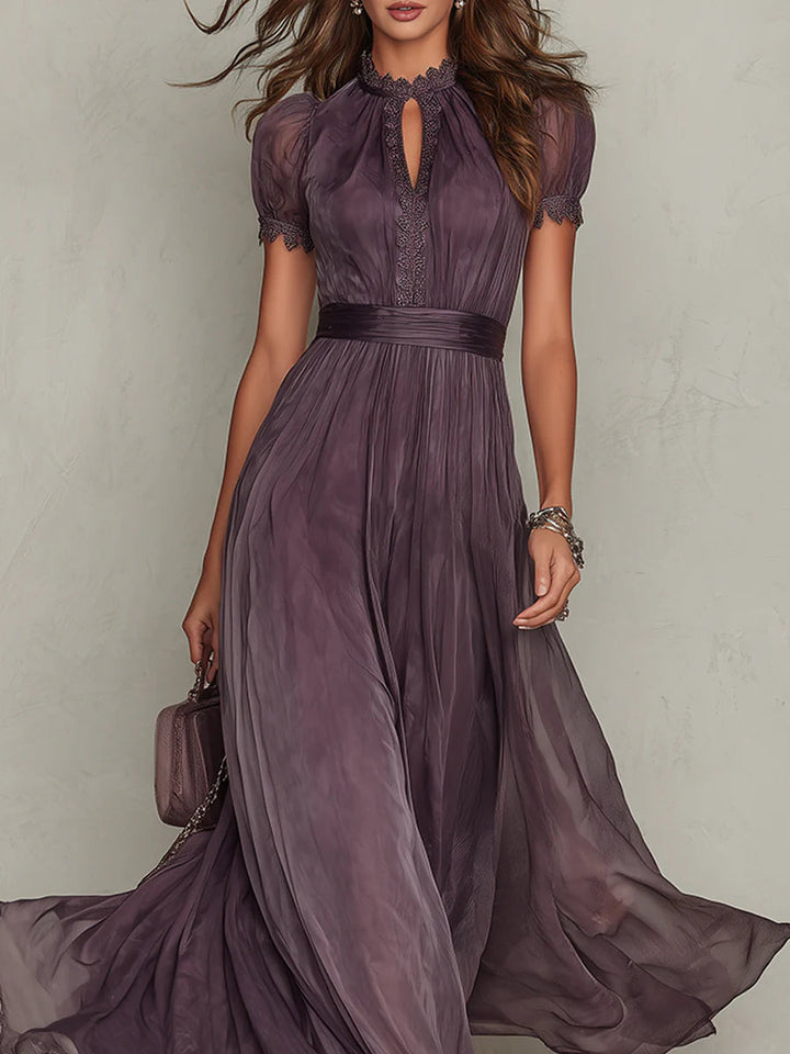 Veloura™ Elegant Chiffon Maxi Dress – Flattering Waist & Flowing Fit