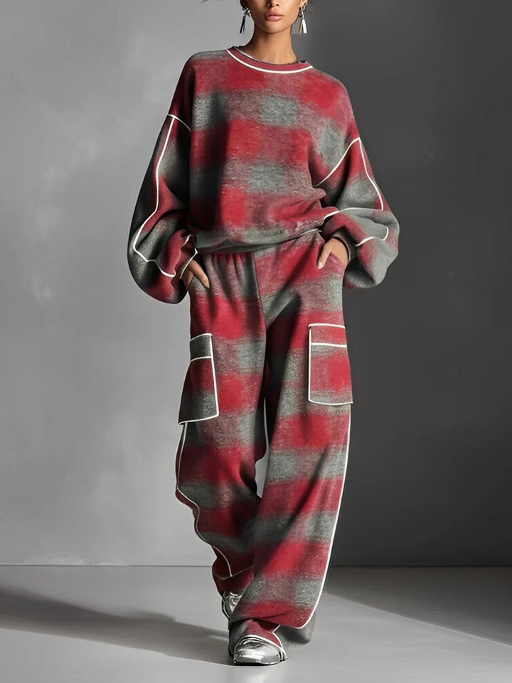 Louise | Plaid Color-Block Set
