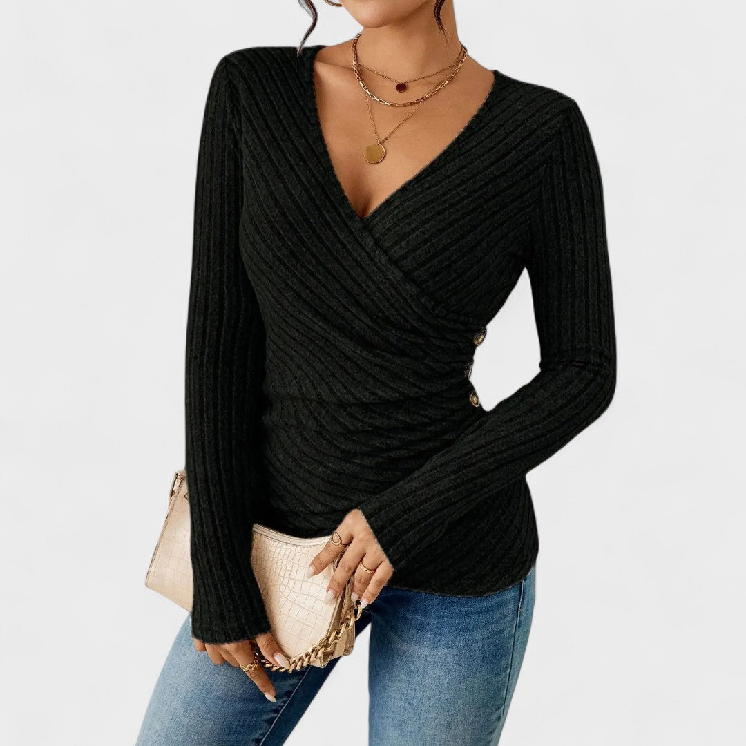 Jelena – Elegantní tričko s V-výstřihem