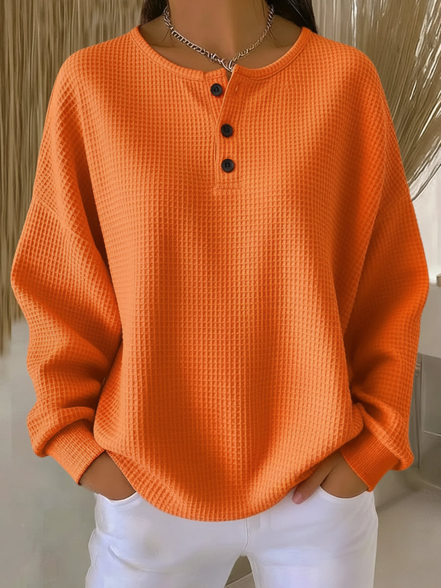 Lexie | Cozy Waffle Knit Henley