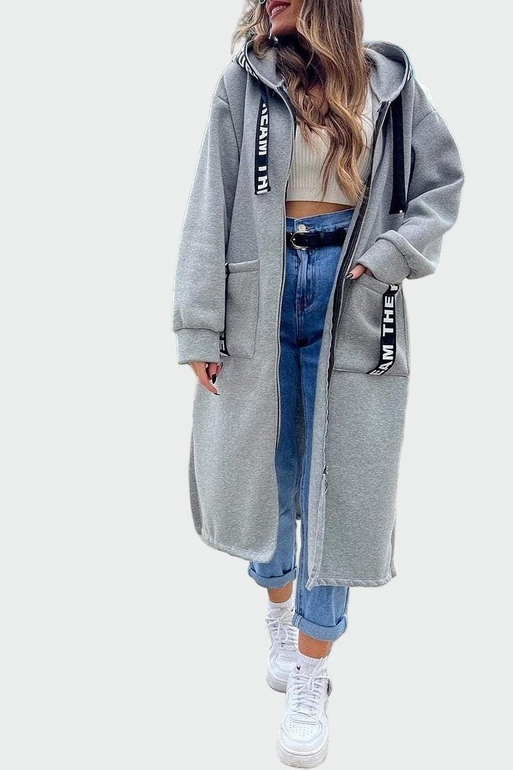 Karina - Dlouhý kabát s kapucí