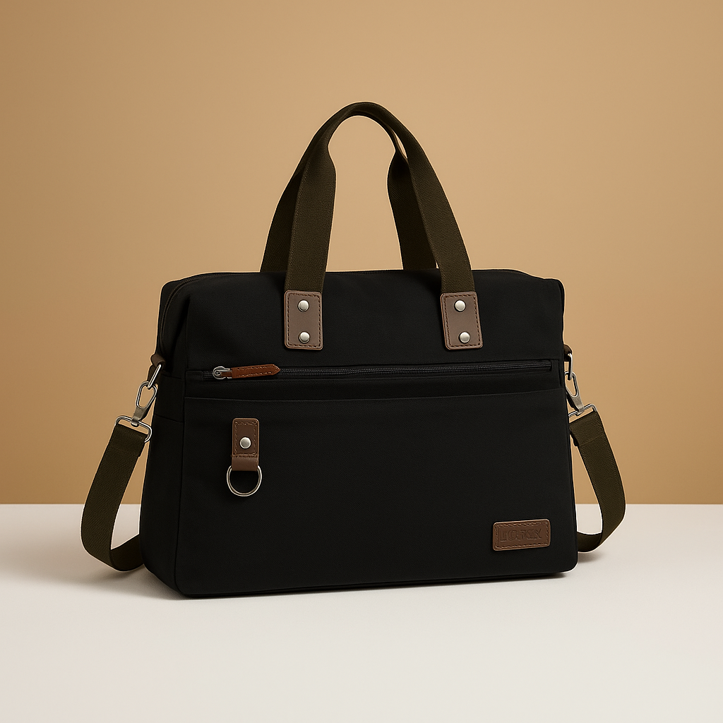 Canvas commuter shoulder bag | Nathan