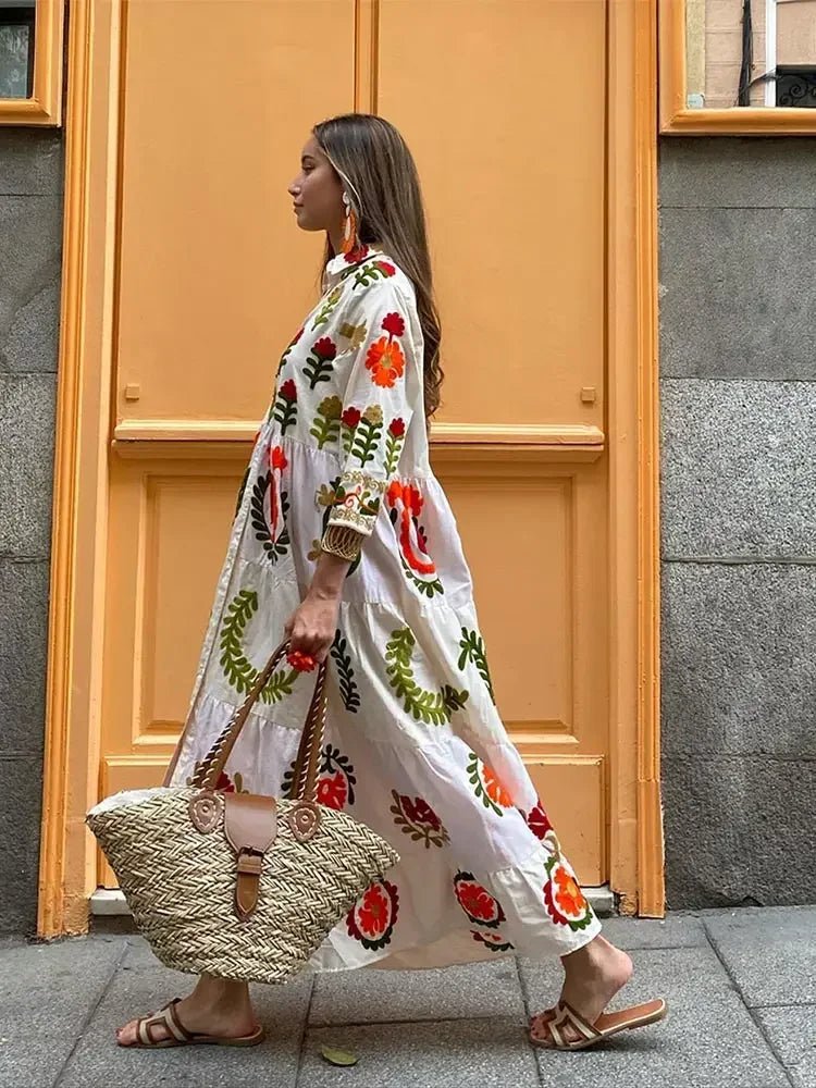 Charity | Women's Long Sleeve Floral Maxi Dress