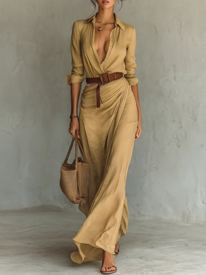 Cheri | Women's Belted Maxi Dress