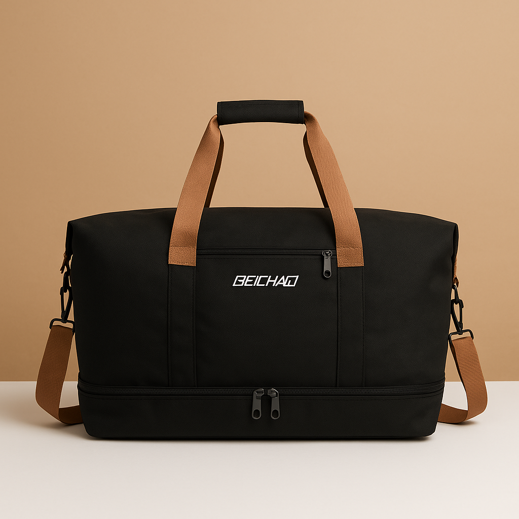Water-resistant commuter duffle bag with shoe compartment for women | Isla
