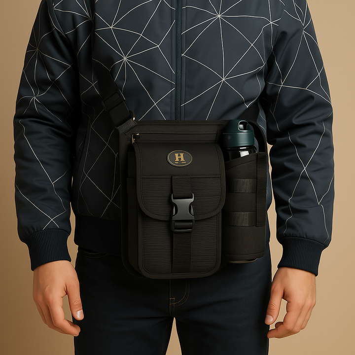 Compact crossbody water bottle carrier bag | Mason